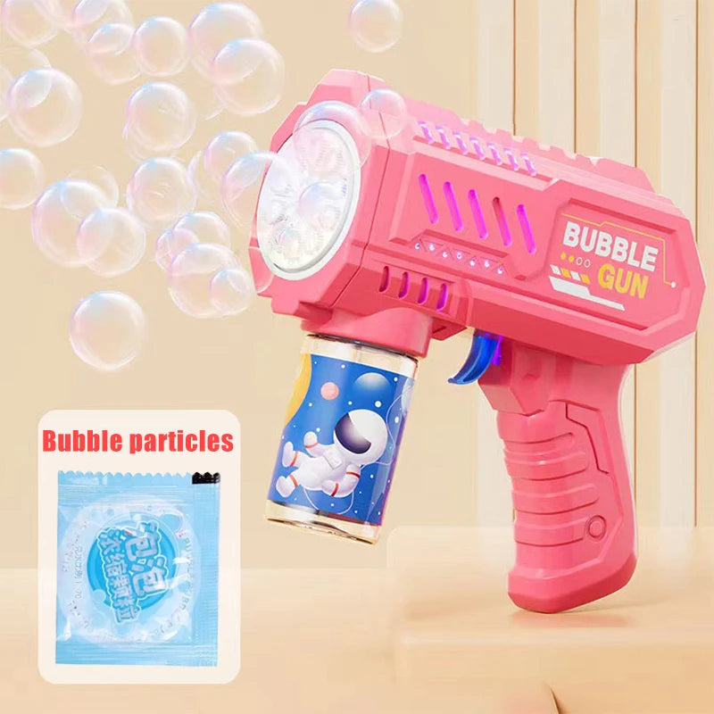 Rocket Bubble Gun – Fully Automatic Bubble Machine for Kids Outdoor Fun