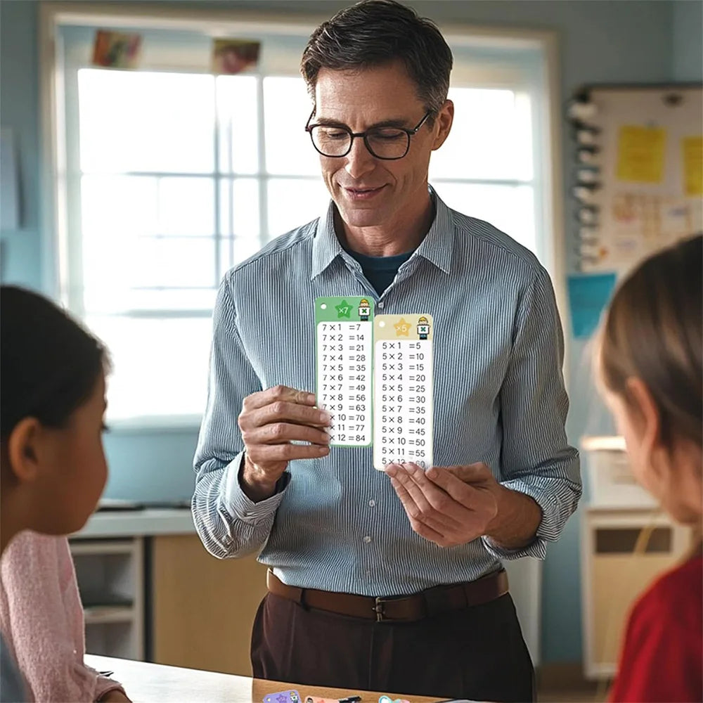 Wipeable Math Training Cards – Kids Montessori Learning Flashcards for Addition, Subtraction, Multiplication & Division