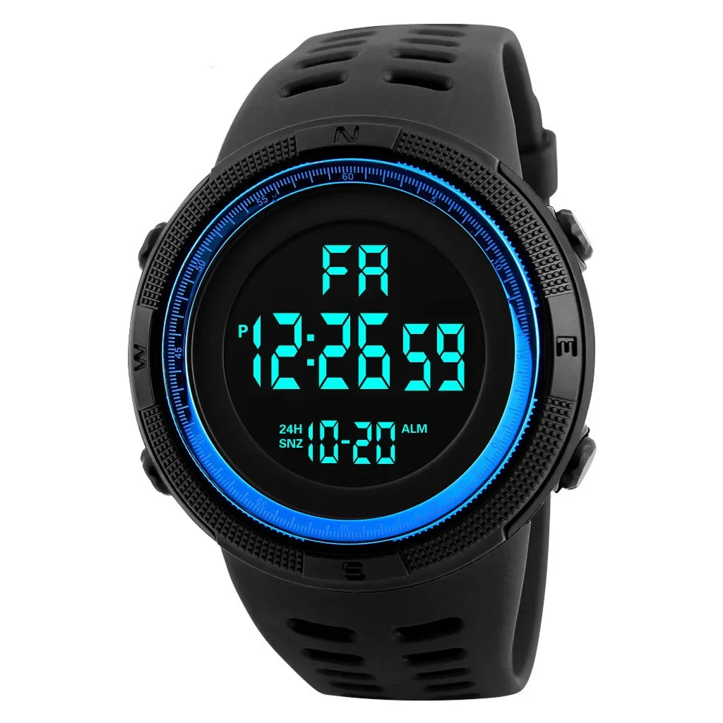 YIKAZE Y01 Military Digital Sports Watch – Waterproof Multifunction Men’s Electronic Wristwatch