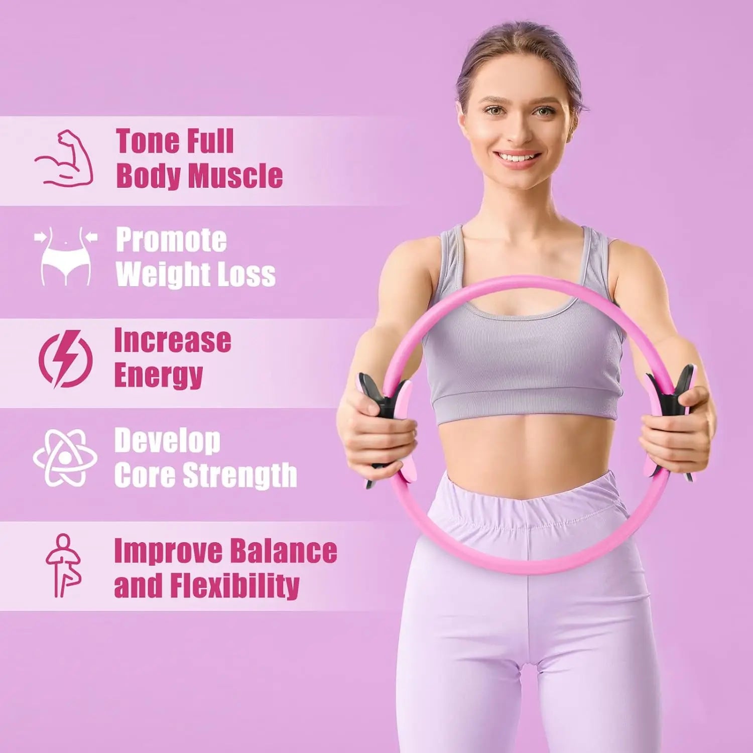 Pilates Magic Circle Fitness Ring for Toning