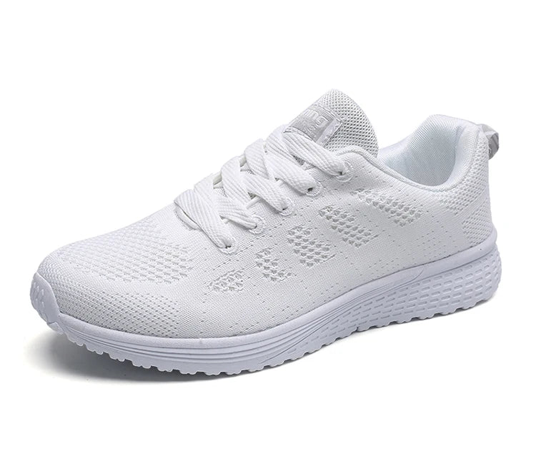 2025 Women’s Breathable Mesh Sneakers – Fashionable Lace-Up Trainers for Comfort & Style