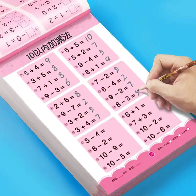 Children’s Math Practice Book – 80 Pages Addition & Subtraction Workbook for Kids Ages 2–5