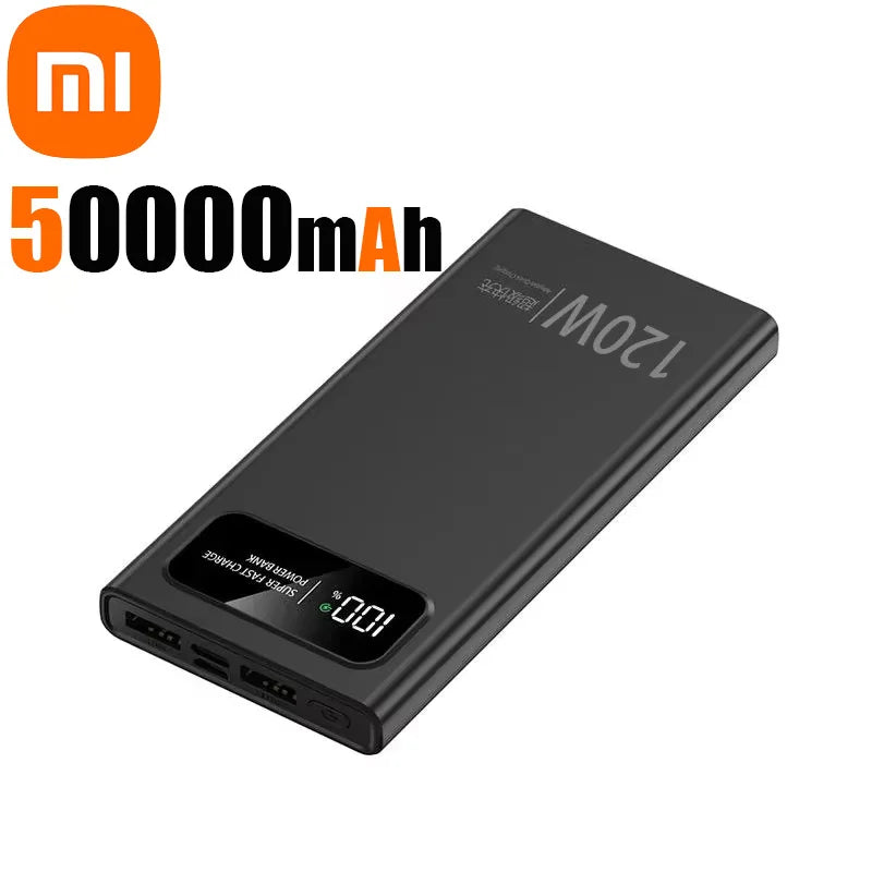 Xiaomi 200000mAh 120W Power Bank  Fast Charging Portable Mobile Power Ultralarge Capacity Digital Display External Battery ﻿