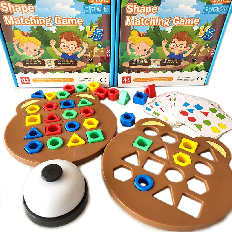 Children’s Geometric Matching Puzzle Game – Color Shape Jigsaw Board Educational Toy for Kids Learning & Interaction