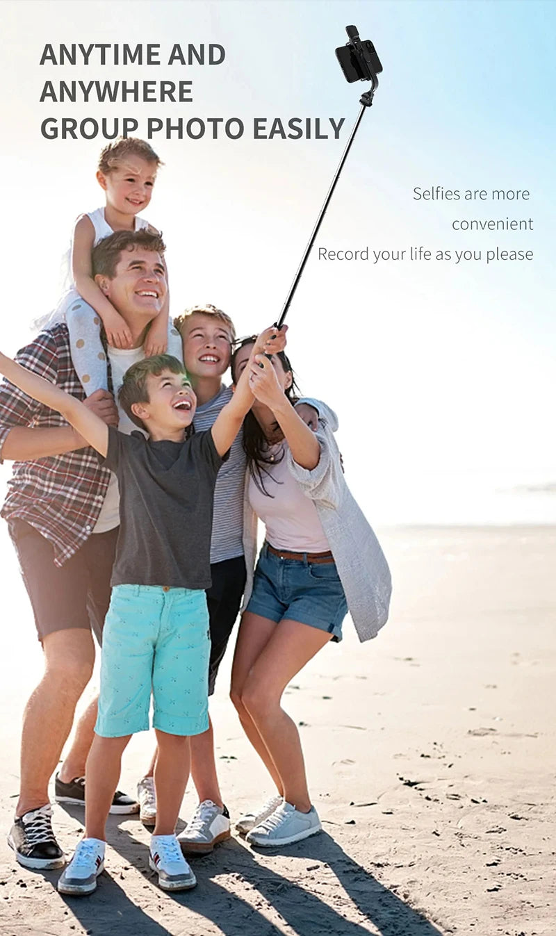 Xiaomi Selfie Stick 1045mm Bluetooth Tripod with LED Fill Light & Remote Shutter – Wireless Extendable Selfie Stand for Android & iPhone