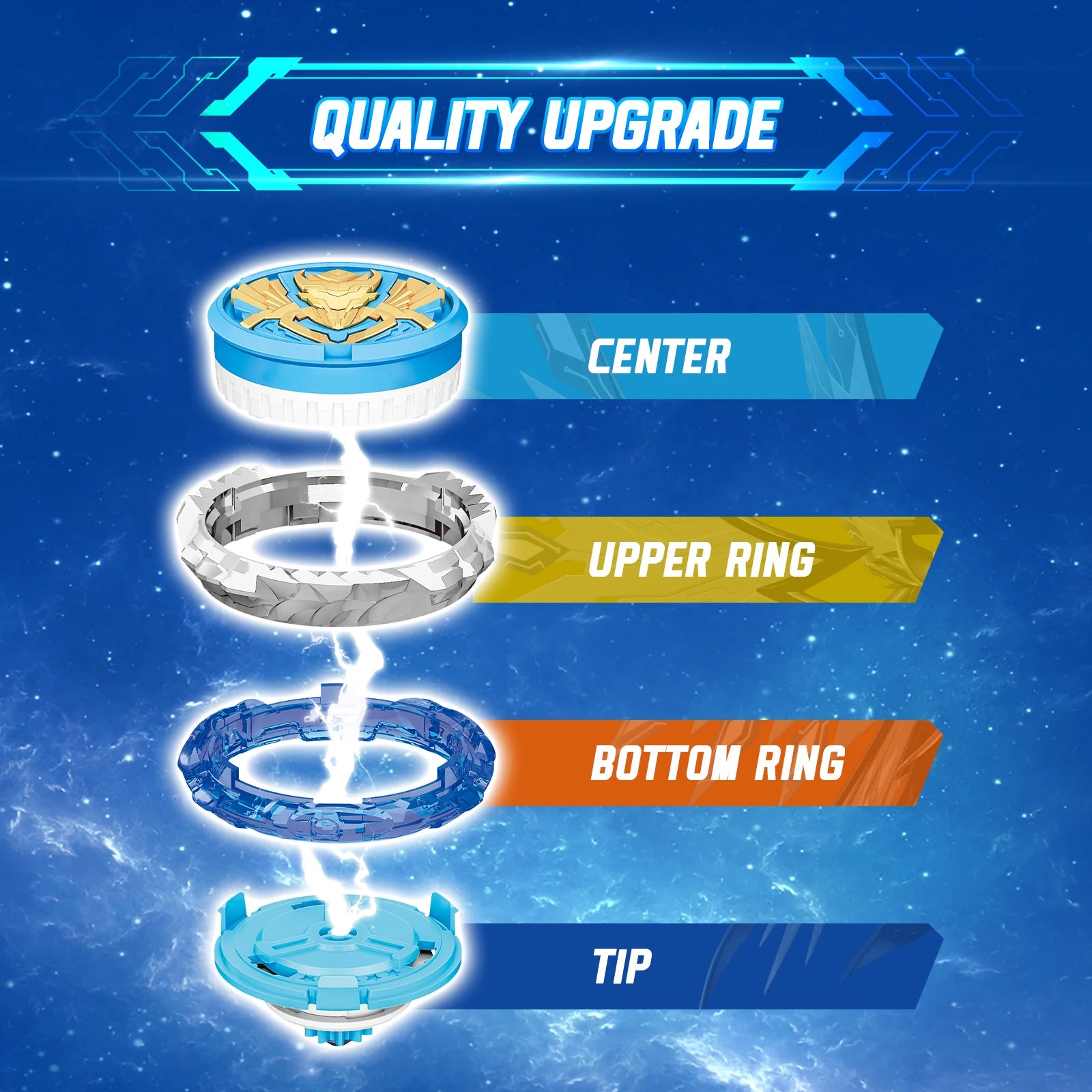 Infinity Nado 6 Power Pack – Metal Spinning Top with Sword Launcher for Kids