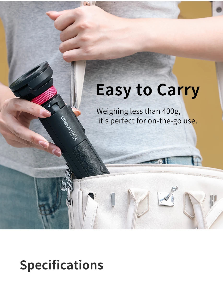 Ulanzi MT-84 1.53M Magsafe Selfie Stick Tripod Bluetooth Remote for iPhone 16/15 Vlog