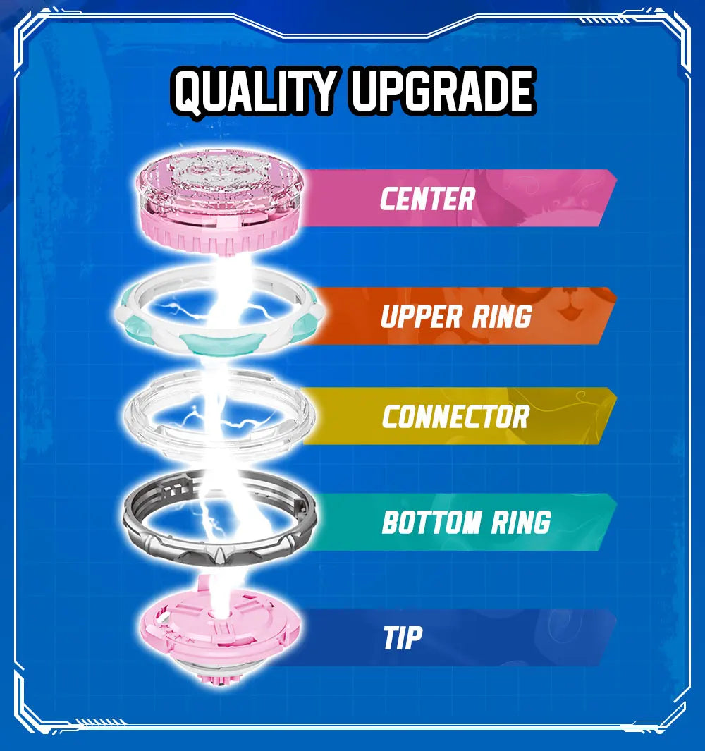 Infinity Nado 6 Power Pack – Metal Spinning Top with Sword Launcher for Kids