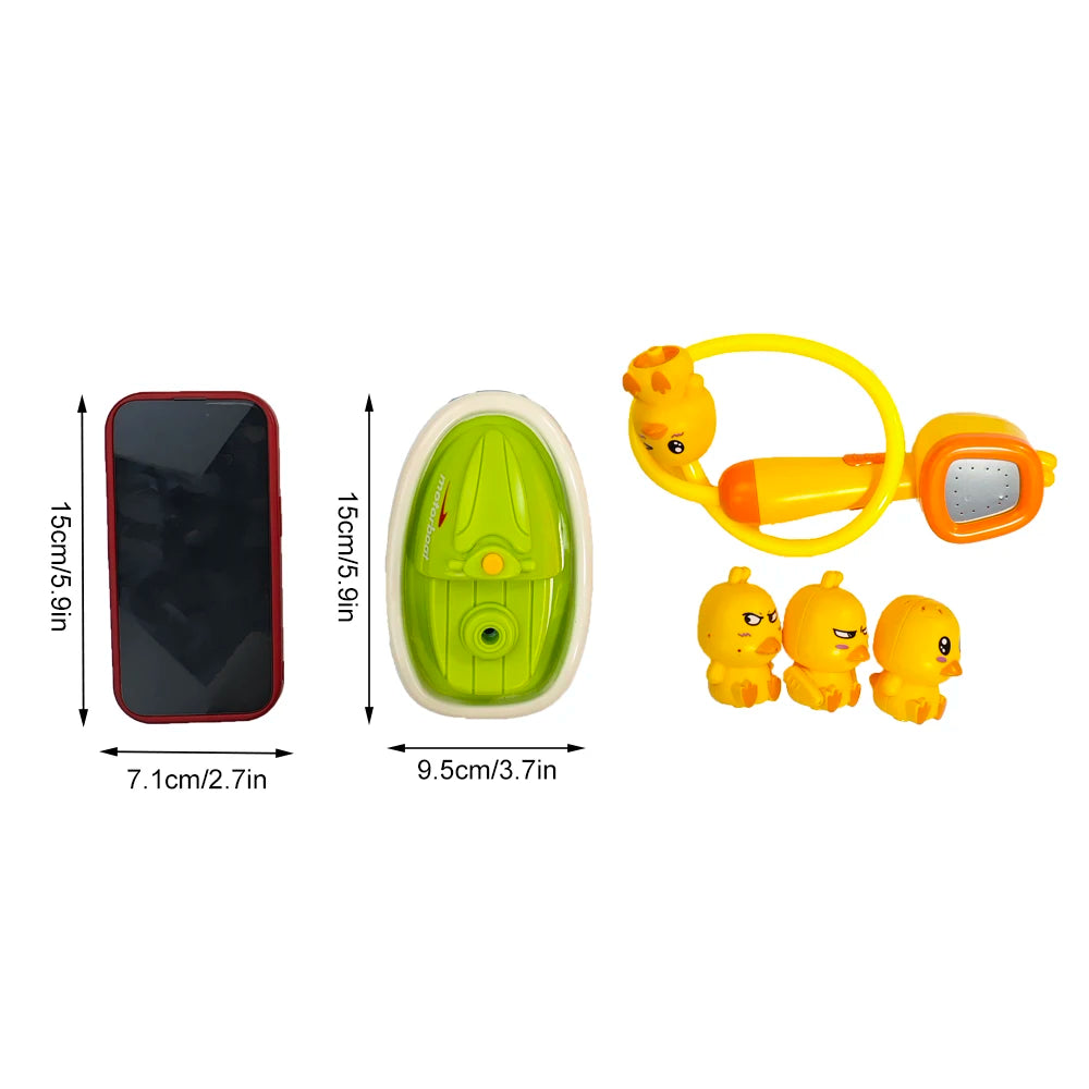 Baby Shower Yellow Duck Water Toy – Bath & Spray Flower Play for Kids