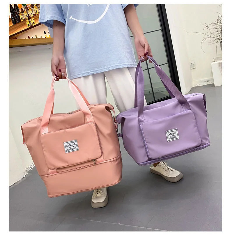 Foldable Travel Bag Female Portable Large Capacity Maternity Storage Short DistanceTravel Duffel Swim Fitness Bag Bolsos Grandes
