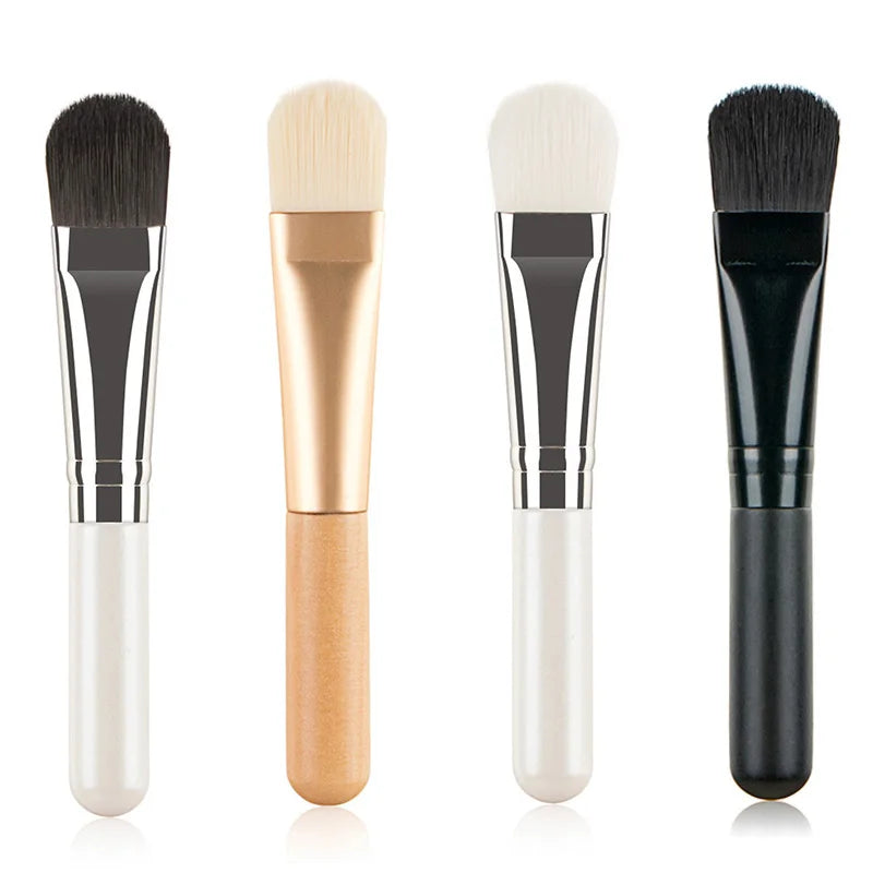 Flat Face Mask Brush – Soft Hair Applicator for Facial Cleansing, Foundation & Concealer