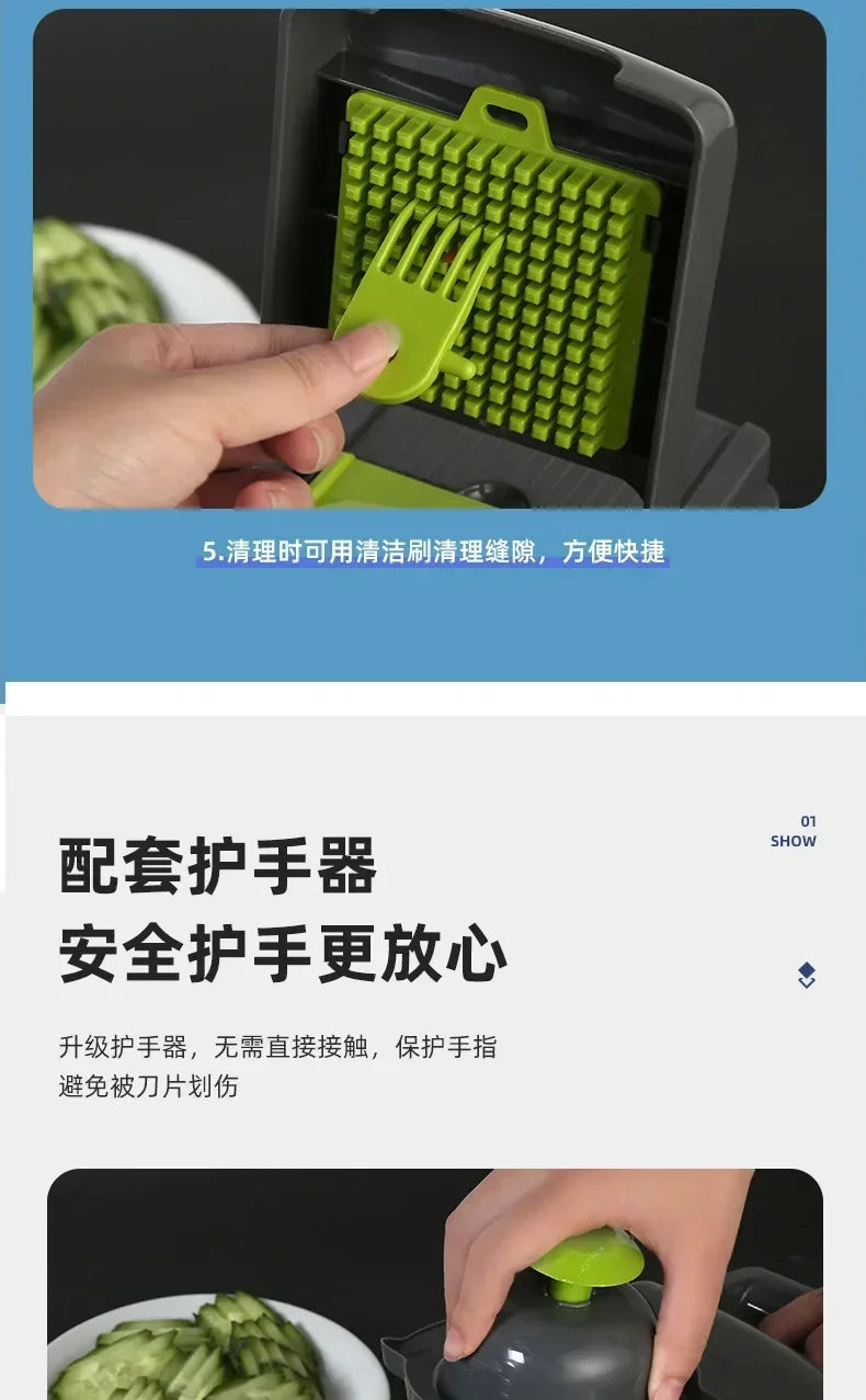 15-in-1 Multifunctional Vegetable Slicer Cutter Chopper