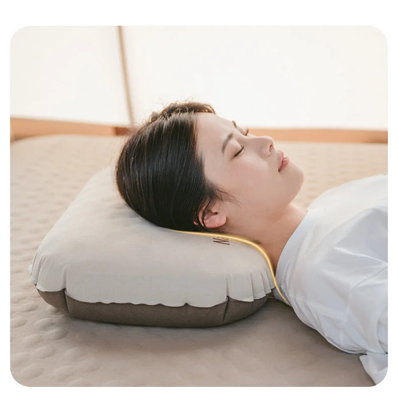 Naturehike Feather Bone 2-in-1 Foam Inflatable Pillow Waterproof Oilproof Stainproof Adjustable Soft Breathable Camp Travel Nap