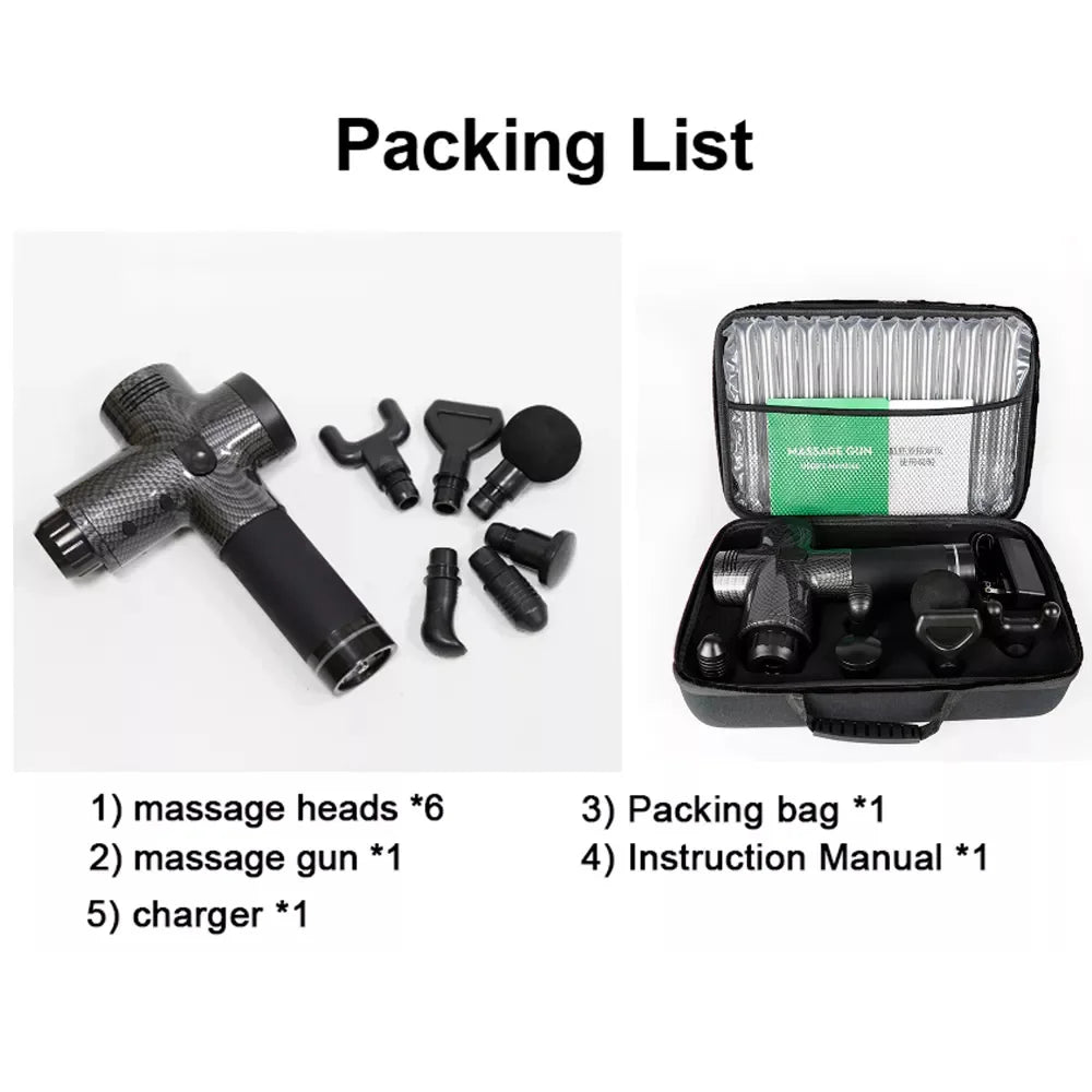 Fascial Massage Gun – Electric Percussion Pistol Massager for Deep Tissue, Muscle Relaxation, Neck & Back Pain Relief