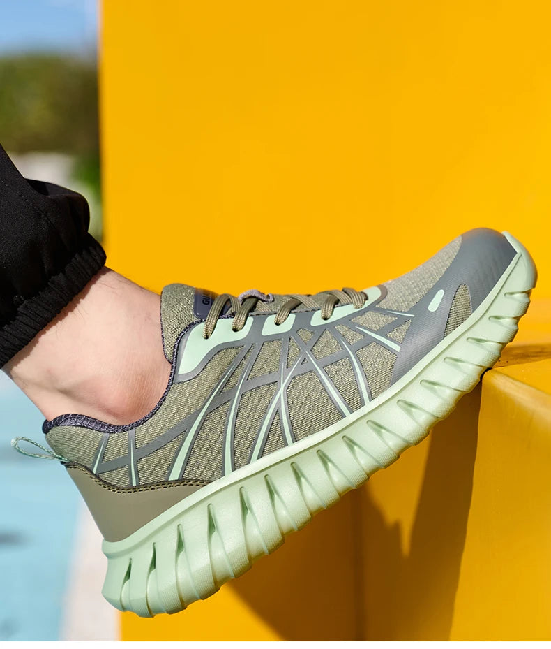 Pink Women’s Steel Toe Work Sneakers – Lightweight Safety Shoes Anti-Smash & Anti-Puncture