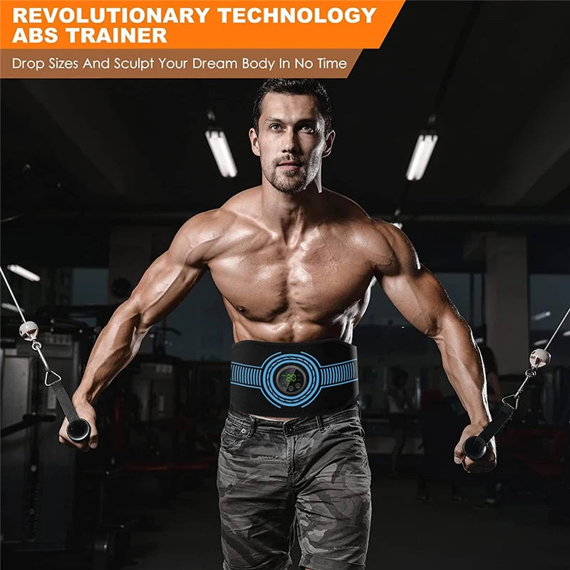 Smart EMS Abdominal Muscle Stimulator Belt – Home Fitness Toner
