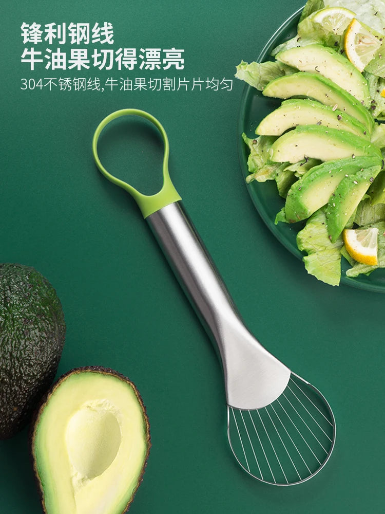 Avocado Knife Gadget 3-in-1 Stainless Steel Cutter Fruit Slicer Kitchen Tool