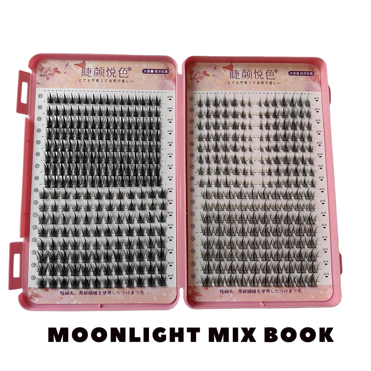 32 Rows Large Capacity Eyelash Extensions Professional Individual Cluster DIY Natural False Lashes