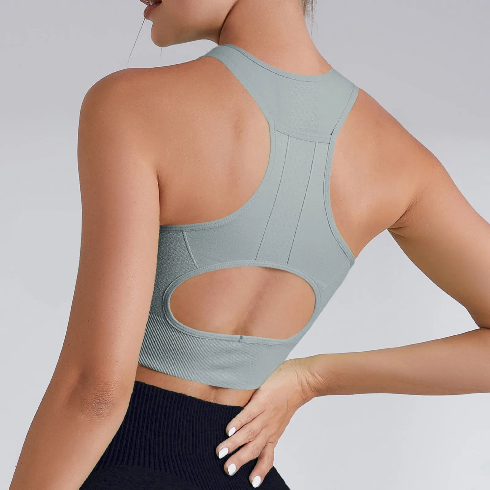 Women’s Shockproof Sports Bra – High-Strength Yoga Crop Top with Chest Pad for Gym, Running & Fitness