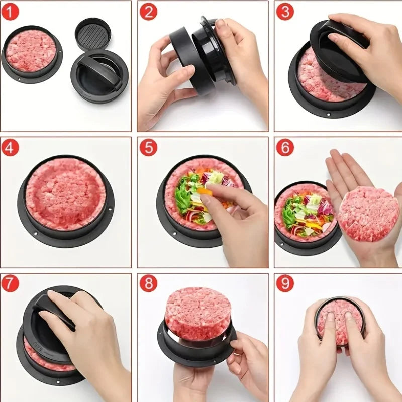 Non-Stick Hamburger & Meat Pie Mold Set for RV Kitchen – Multi-Purpose Cooking Tool
