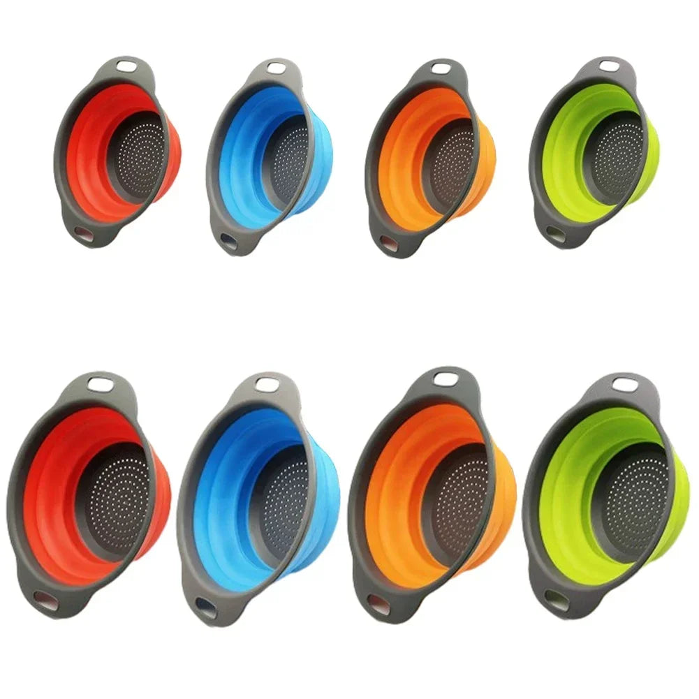 Silicone Folding Drain Basket – Collapsible Fruit & Vegetable Strainer