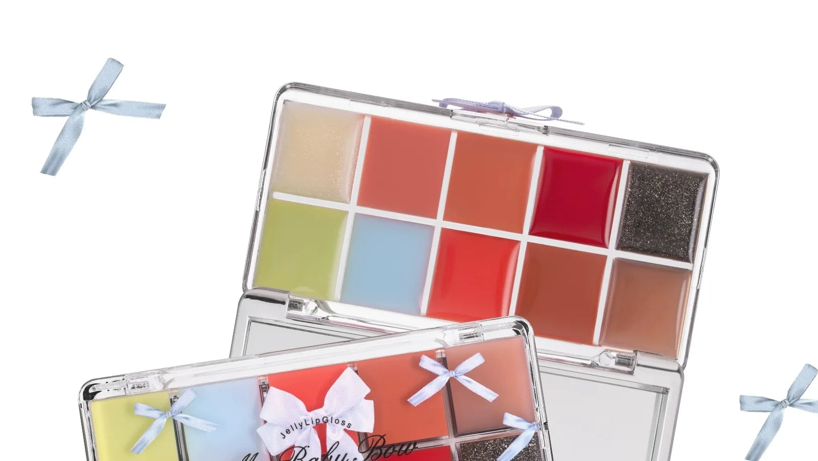 FLORTTE 10-Color Lip Palette – Glossy, Moisturizing & Pigmented Lip Gloss & Lipstick Set