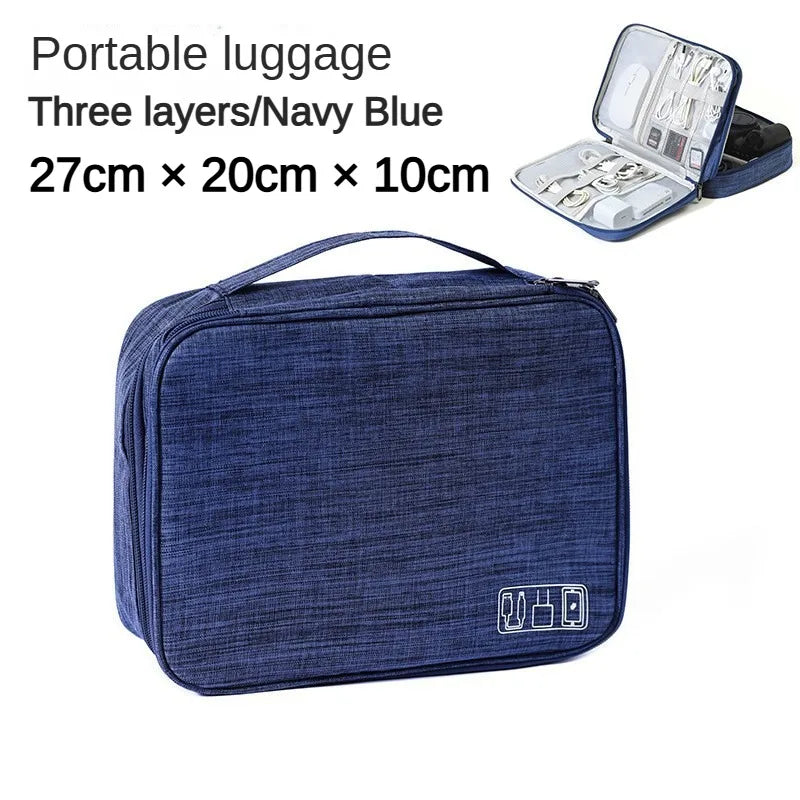 Cable Storage Bag Waterproof Digital Electronic Organizer Portable USB Data Line Charger Plug Storage Bag Travel Cable Organizer