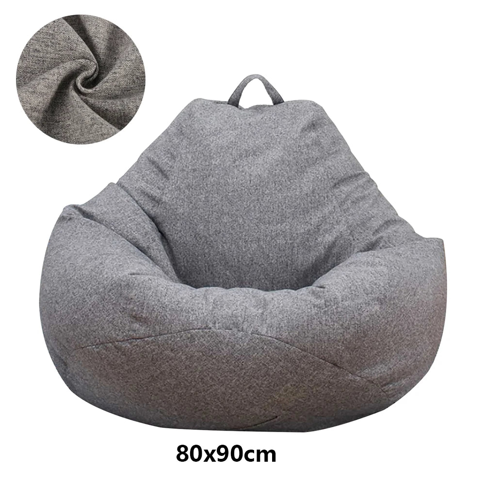 Lazy Sofa Cover – Large Bean Bag Cover Without Filler for Adults | Soft Tatami Lounger Seat Cover for Bedroom & Living Room