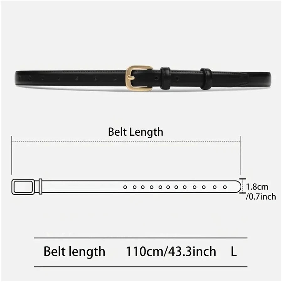 2-Pack Casual Fashion Belts – Simple Needle Buckle Double Loop Belts for Daily Wear, High-End Feel