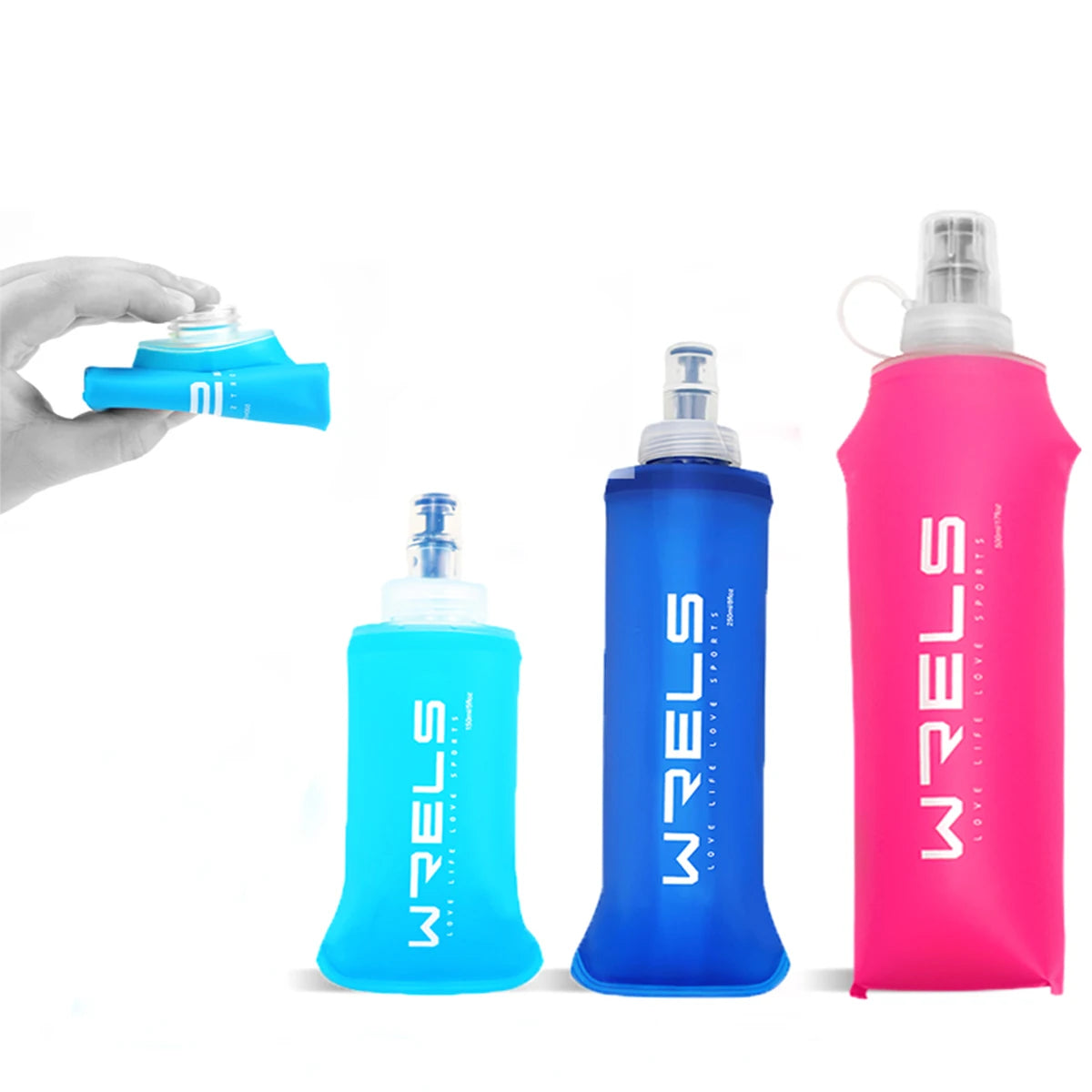 1pc 150ml/250ml/500ml Outdoor Collapsible Silicone Bite Size Water Bottle Running Camping Hiking Travel Convenient Water Bottle