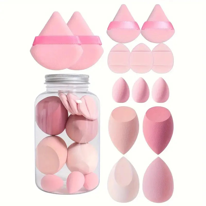 12/14Pcs Makeup Sponge Set – Beauty Blender Puffs for Foundation, Powder & Concealer, Soft Cosmetic Sponges