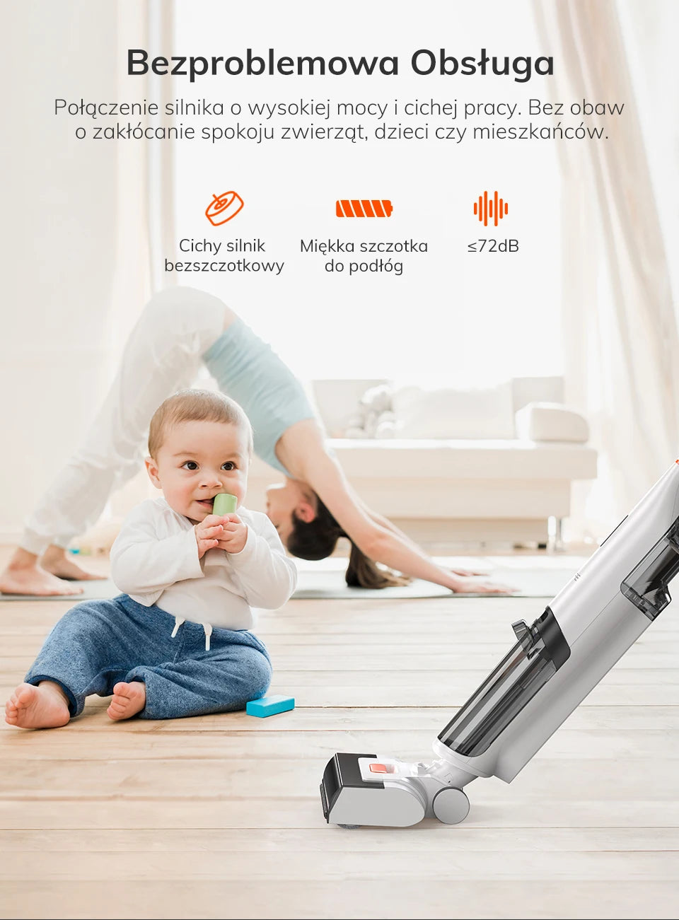 ILIFE W90 Cordless Wet & Dry Smart Vacuum Mop – 5500Pa Suction, 1-Min Self-Cleaning, Dual Water Tank
