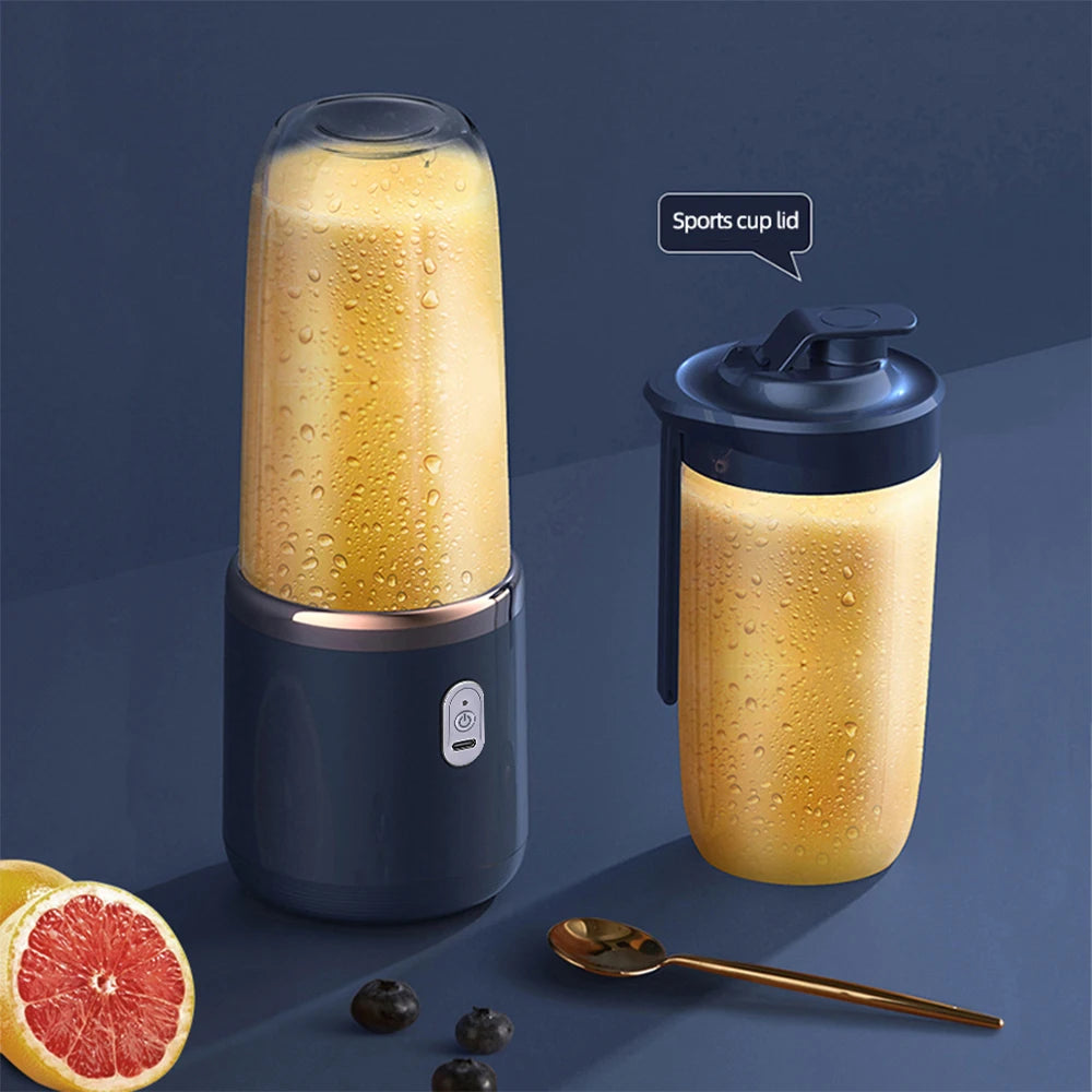 6-Blade Portable Electric Juicer Cup USB Rechargeable Personal Blender