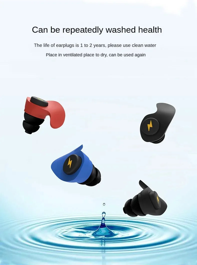 Noise-cancelling Sponge Earplugs Mute Sleep Soundproof Earplugs Separate Assembly Waterproof Silicone Earplugs Security