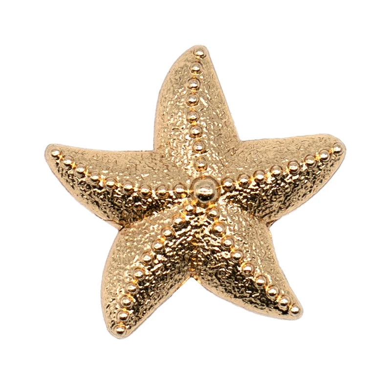 1PCS Gold Metal Shoe Charms New Metal Star Wings Wolf Shoe Buckle Accessories fit Women Men 2025 Trends Shoe Decoration Pin Gift