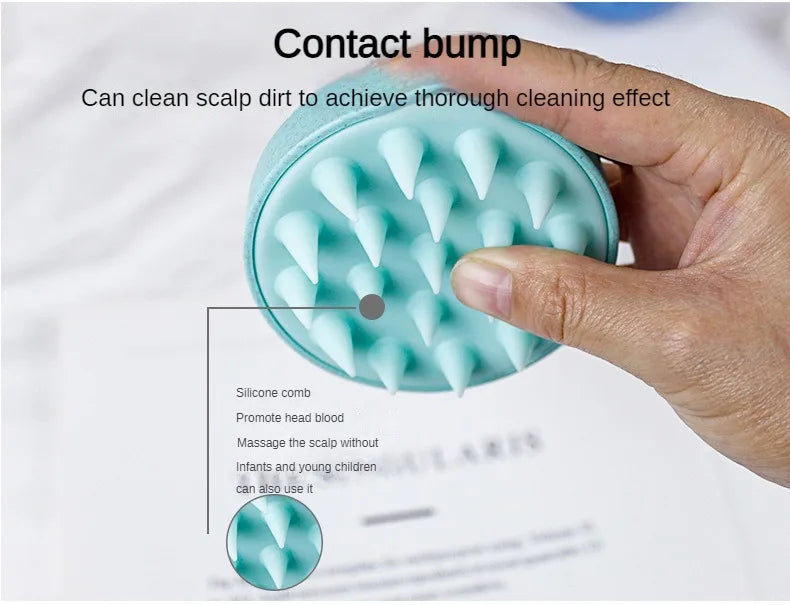 Soft Scalp Massage & Cleansing Brush – Wet & Dry Hair Care Brush for Deep Scalp Conditioning & Relaxation
