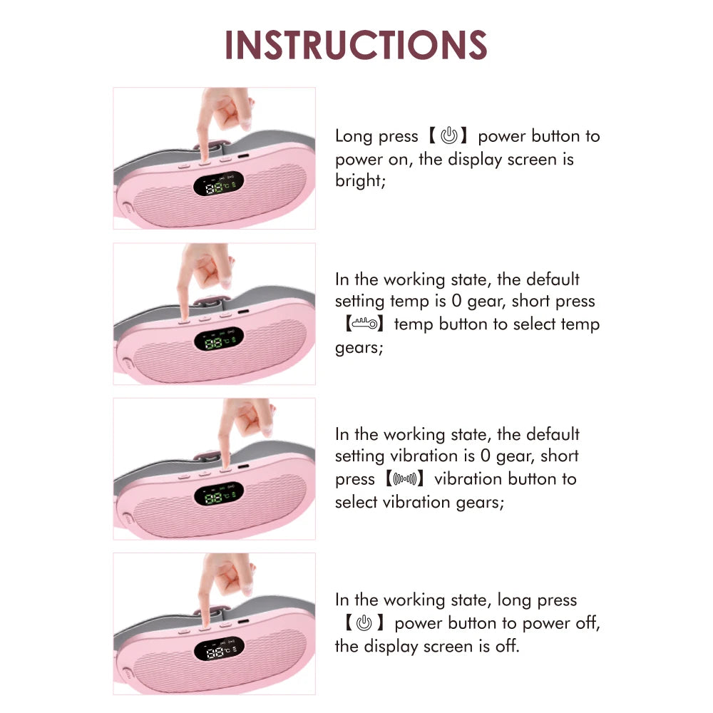 Rechargeable Heated Menstrual Waist Massager for Women