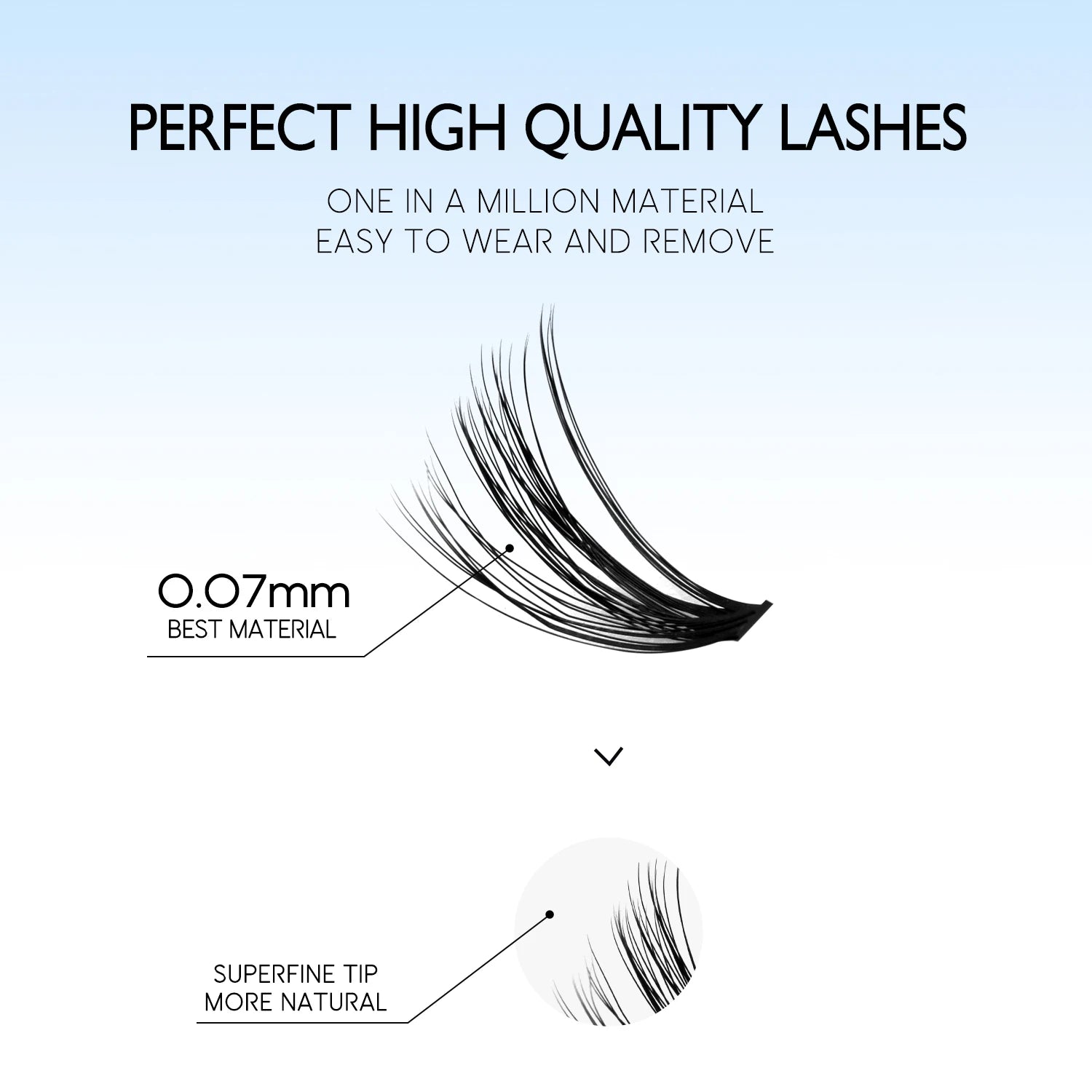 GROINNEYA DIY Lash Extension Kit – Individual Cluster Mix Lashes with Bond & Seal for At-Home Use