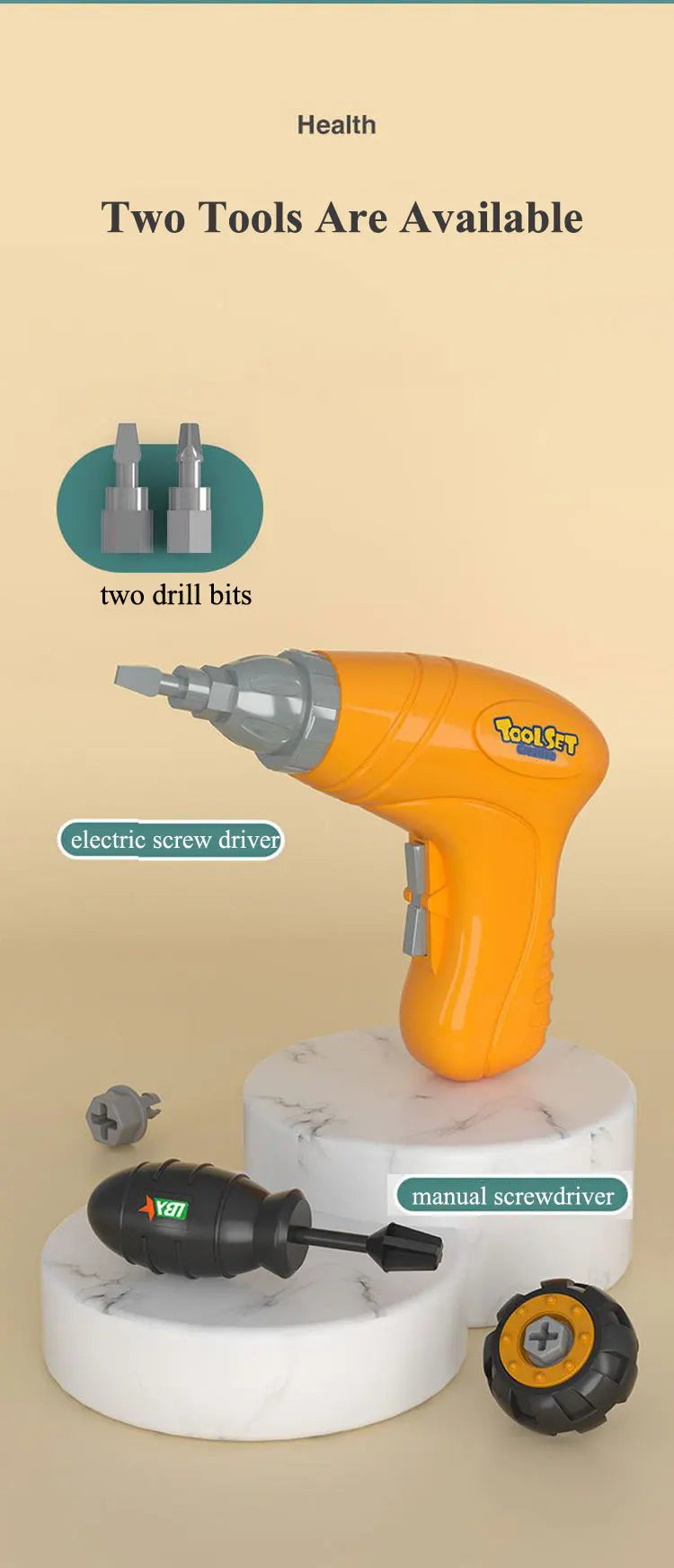 Kids Electric Drill Tool Toy – Educational Engineering & Assembly Set for Boys
