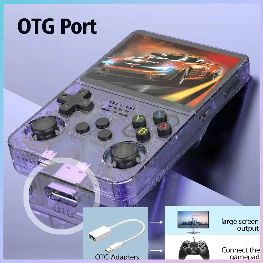 R36S Retro Handheld Game Console 3.5" IPS Screen – Linux System 128GB Portable Classic Game Emulator with 15000 Games