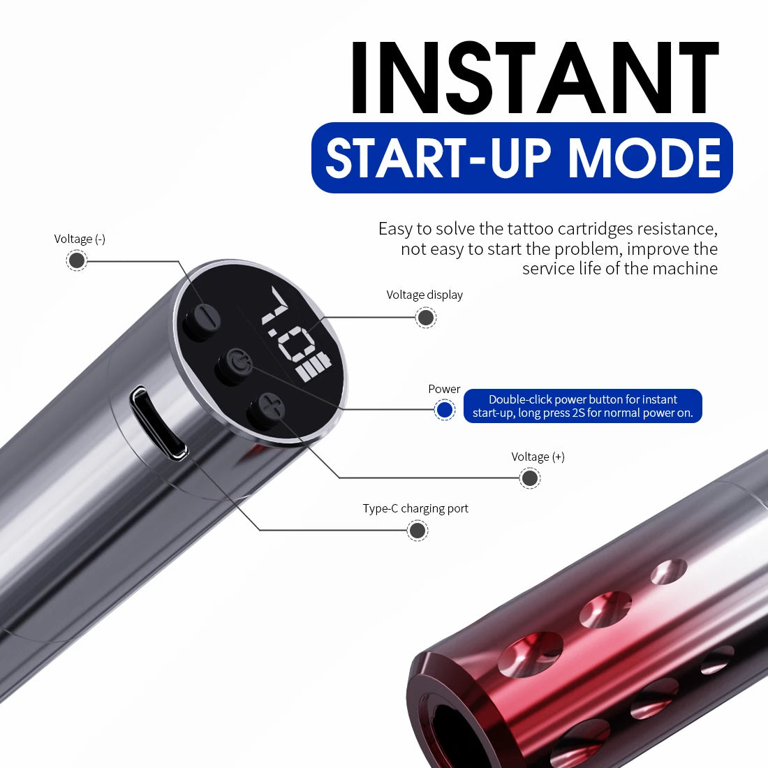 Mast Wireless Tattoo Machine – Professional PMU & Tattoo Gun for Eyebrows, Lips & Body