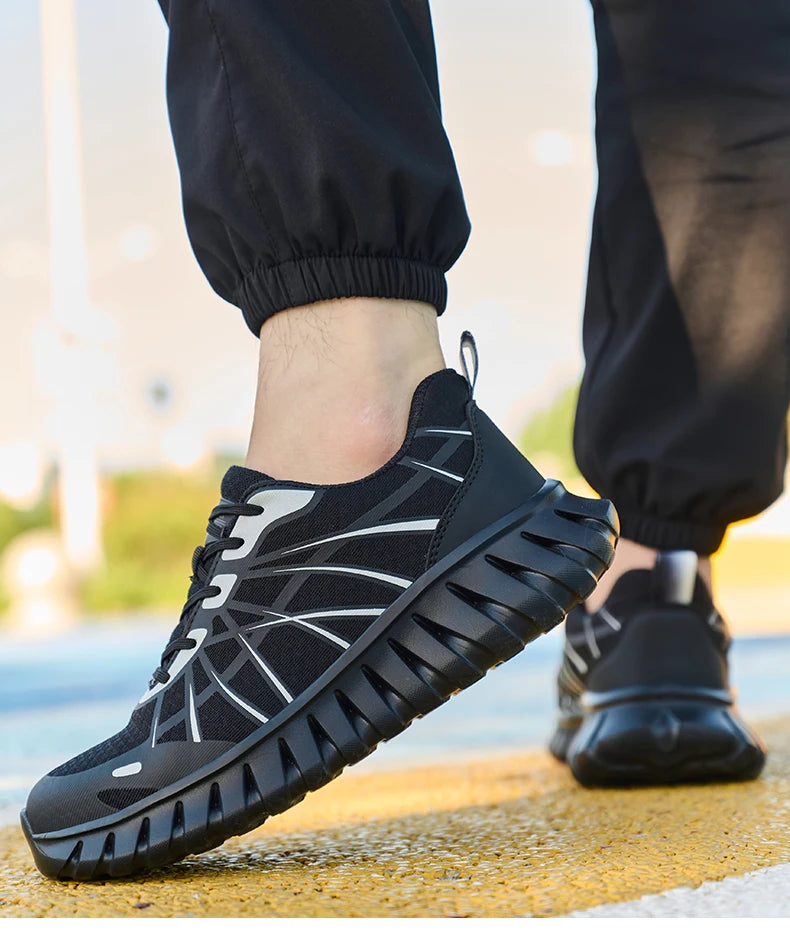 Pink Women’s Steel Toe Work Sneakers – Lightweight Safety Shoes Anti-Smash & Anti-Puncture