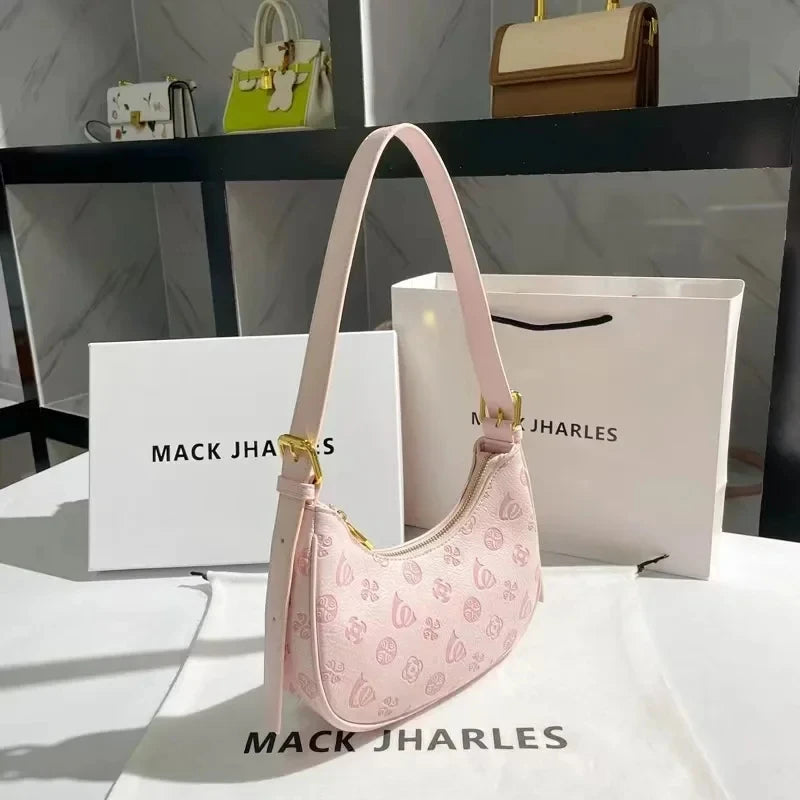 2025 Trendy Pink Underarm Bag – Summer Shoulder Bag for Women with Top Handle