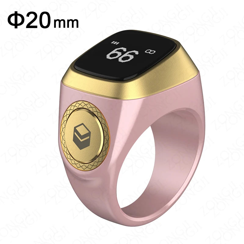 IQibla Smart Zikr Ring Digital Tasbih Counter with Prayer Reminder