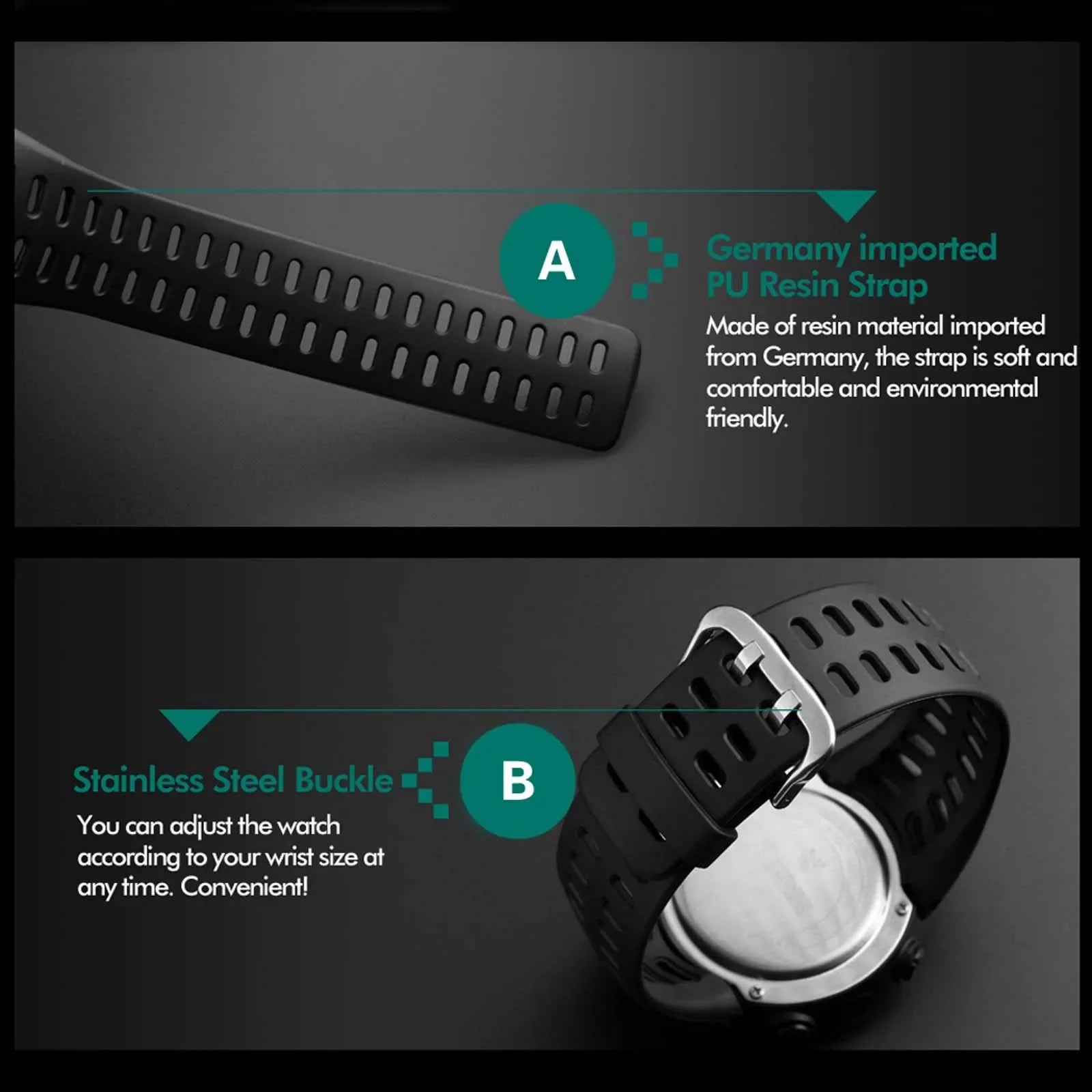 YIKAZE Y01 Military Digital Sports Watch – Waterproof Multifunction Men’s Electronic Wristwatch