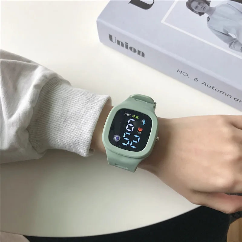Unisex LED Digital Sports Watch Big Dial Waterproof Silicone
