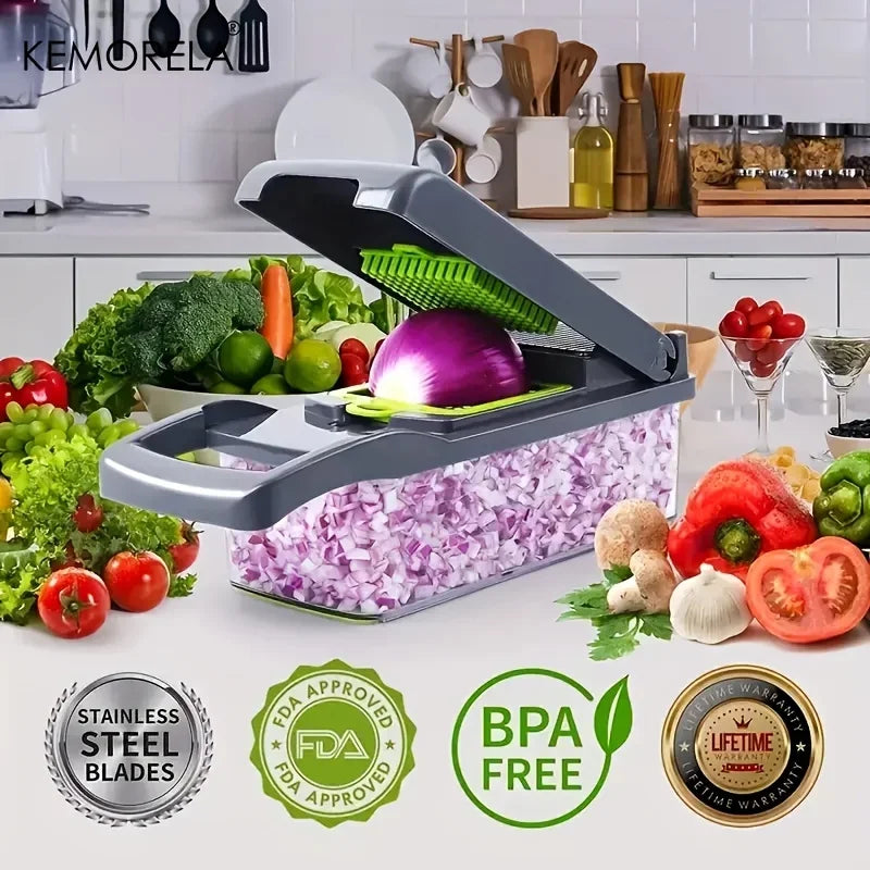 14/16-in-1 Multifunctional Vegetable Chopper & Kitchen Slicer