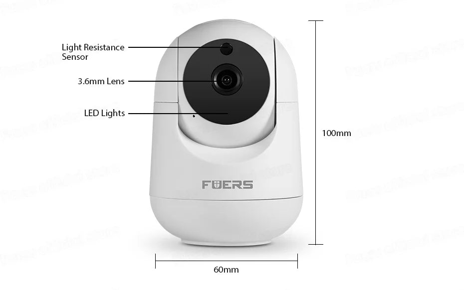 Fuers 5MP WiFi Indoor Camera AI Tracking Smart Home Security Baby Monitor