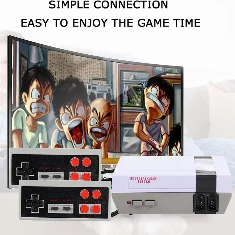 Retro 8-Bit Game Console with Dual 4-Button Controllers – HDMI Mini Classic Gaming System Built-in 620 Games