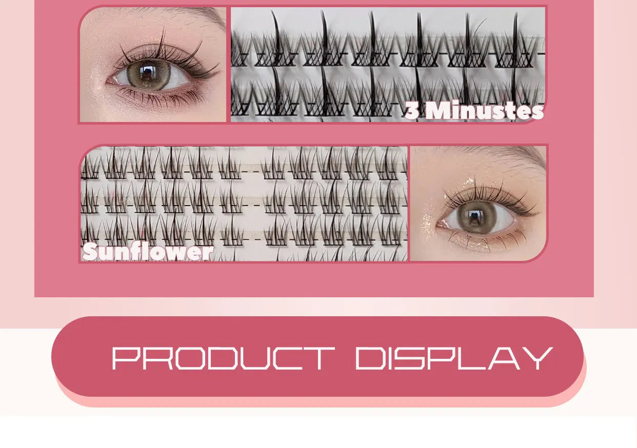 32 Rows Large Capacity Eyelash Extensions Professional Individual Cluster DIY Natural False Lashes